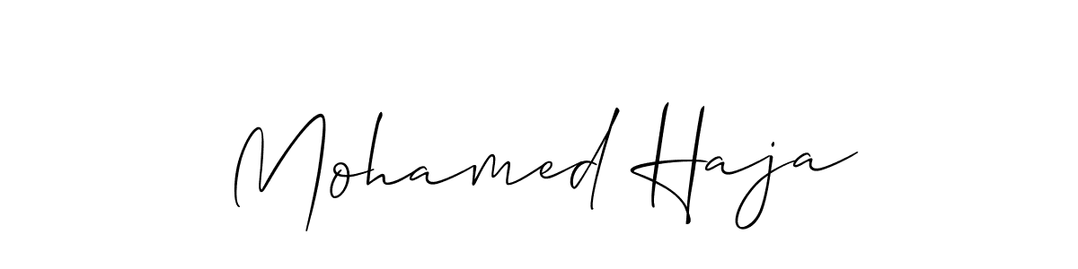 Design your own signature with our free online signature maker. With this signature software, you can create a handwritten (Allison_Script) signature for name Mohamed Haja. Mohamed Haja signature style 2 images and pictures png