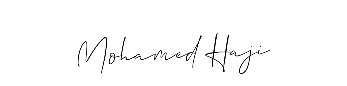 Create a beautiful signature design for name Mohamed Haji. With this signature (Allison_Script) fonts, you can make a handwritten signature for free. Mohamed Haji signature style 2 images and pictures png