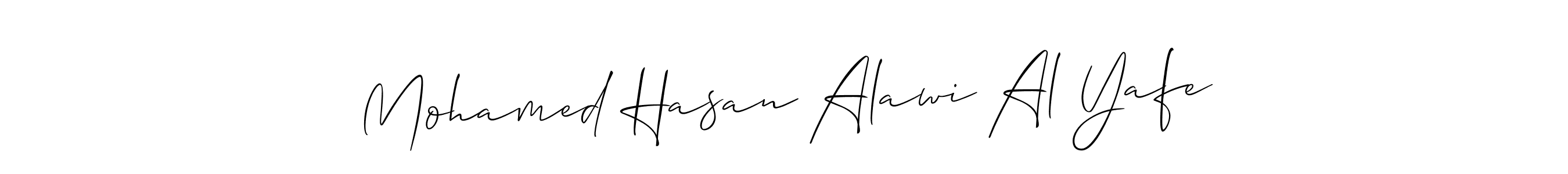 Use a signature maker to create a handwritten signature online. With this signature software, you can design (Allison_Script) your own signature for name Mohamed Hasan Alawi Al Yafe. Mohamed Hasan Alawi Al Yafe signature style 2 images and pictures png