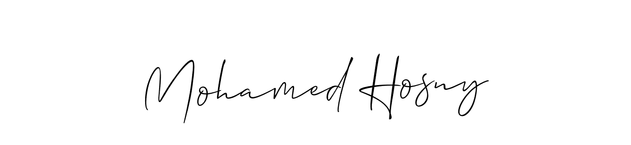 Also we have Mohamed Hosny name is the best signature style. Create professional handwritten signature collection using Allison_Script autograph style. Mohamed Hosny signature style 2 images and pictures png