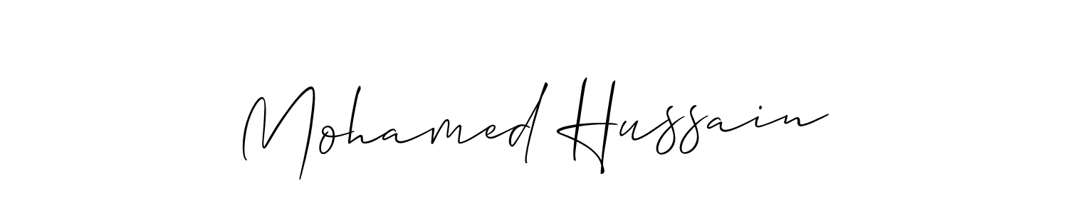 Mohamed Hussain stylish signature style. Best Handwritten Sign (Allison_Script) for my name. Handwritten Signature Collection Ideas for my name Mohamed Hussain. Mohamed Hussain signature style 2 images and pictures png