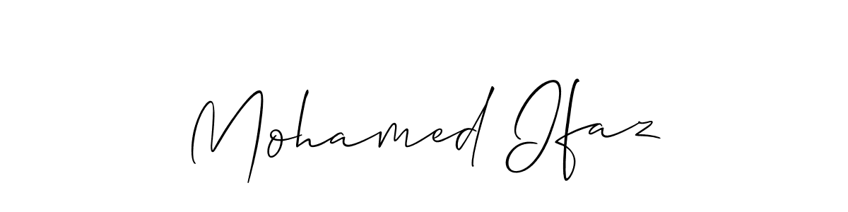 The best way (Allison_Script) to make a short signature is to pick only two or three words in your name. The name Mohamed Ifaz include a total of six letters. For converting this name. Mohamed Ifaz signature style 2 images and pictures png