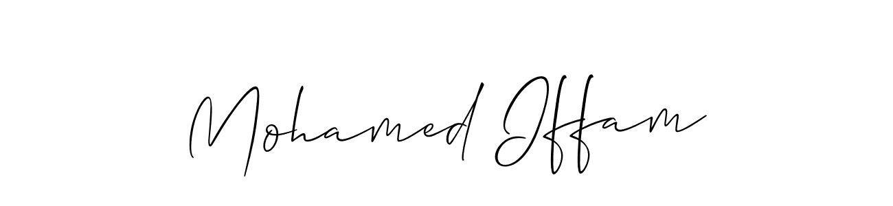 How to make Mohamed Iffam signature? Allison_Script is a professional autograph style. Create handwritten signature for Mohamed Iffam name. Mohamed Iffam signature style 2 images and pictures png