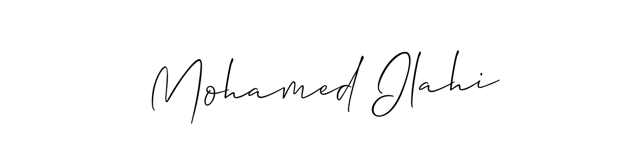 Design your own signature with our free online signature maker. With this signature software, you can create a handwritten (Allison_Script) signature for name Mohamed Ilahi. Mohamed Ilahi signature style 2 images and pictures png
