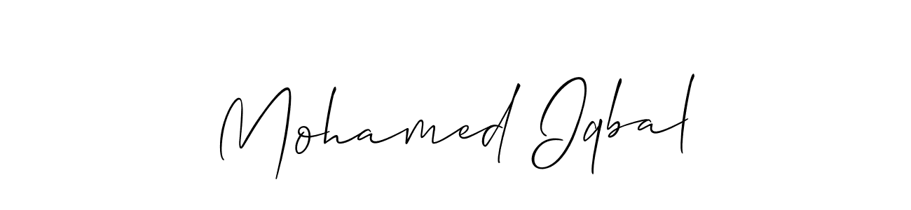 Best and Professional Signature Style for Mohamed Iqbal. Allison_Script Best Signature Style Collection. Mohamed Iqbal signature style 2 images and pictures png