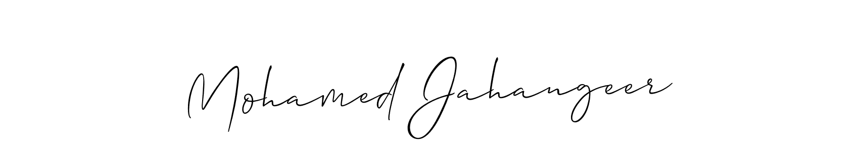 The best way (Allison_Script) to make a short signature is to pick only two or three words in your name. The name Mohamed Jahangeer include a total of six letters. For converting this name. Mohamed Jahangeer signature style 2 images and pictures png