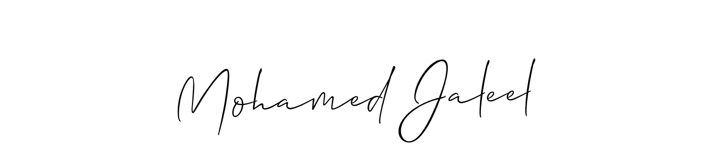 if you are searching for the best signature style for your name Mohamed Jaleel. so please give up your signature search. here we have designed multiple signature styles  using Allison_Script. Mohamed Jaleel signature style 2 images and pictures png