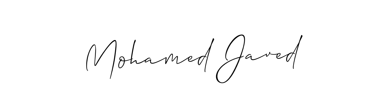 The best way (Allison_Script) to make a short signature is to pick only two or three words in your name. The name Mohamed Javed include a total of six letters. For converting this name. Mohamed Javed signature style 2 images and pictures png