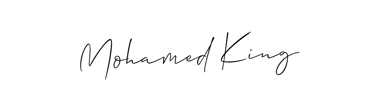 How to make Mohamed King name signature. Use Allison_Script style for creating short signs online. This is the latest handwritten sign. Mohamed King signature style 2 images and pictures png