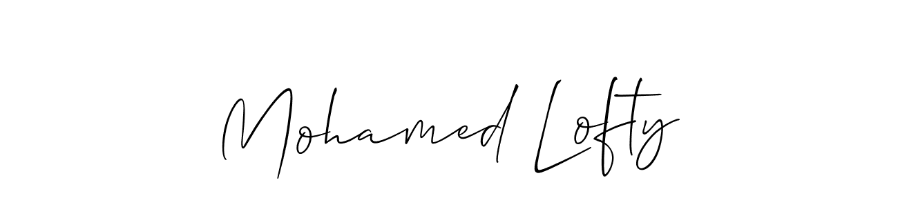 Best and Professional Signature Style for Mohamed Lofty. Allison_Script Best Signature Style Collection. Mohamed Lofty signature style 2 images and pictures png