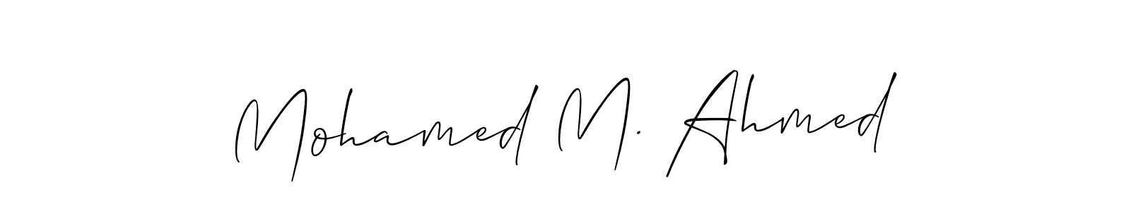 Similarly Allison_Script is the best handwritten signature design. Signature creator online .You can use it as an online autograph creator for name Mohamed M. Ahmed. Mohamed M. Ahmed signature style 2 images and pictures png