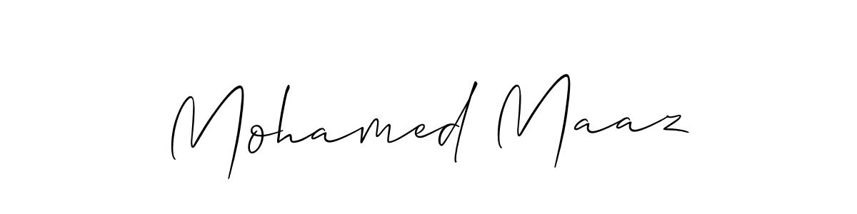 if you are searching for the best signature style for your name Mohamed Maaz. so please give up your signature search. here we have designed multiple signature styles  using Allison_Script. Mohamed Maaz signature style 2 images and pictures png