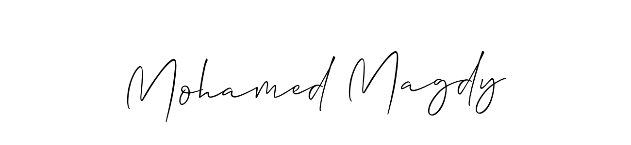 How to Draw Mohamed Magdy signature style? Allison_Script is a latest design signature styles for name Mohamed Magdy. Mohamed Magdy signature style 2 images and pictures png