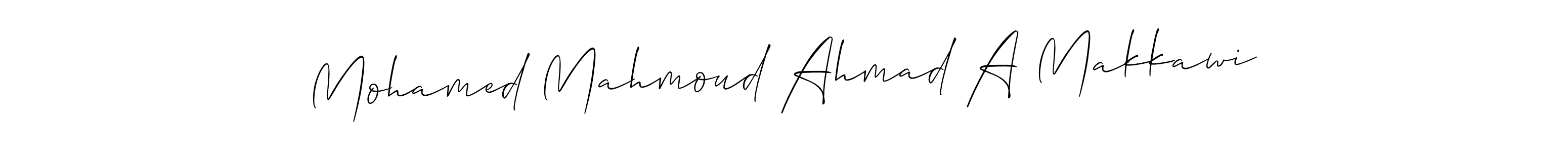 Also we have Mohamed Mahmoud Ahmad A Makkawi name is the best signature style. Create professional handwritten signature collection using Allison_Script autograph style. Mohamed Mahmoud Ahmad A Makkawi signature style 2 images and pictures png