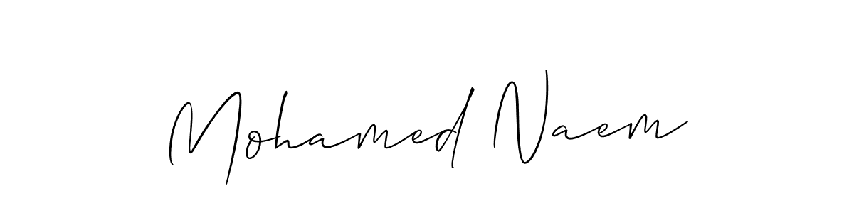 You should practise on your own different ways (Allison_Script) to write your name (Mohamed Naem) in signature. don't let someone else do it for you. Mohamed Naem signature style 2 images and pictures png