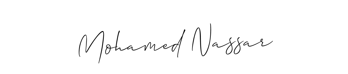 You should practise on your own different ways (Allison_Script) to write your name (Mohamed Nassar) in signature. don't let someone else do it for you. Mohamed Nassar signature style 2 images and pictures png