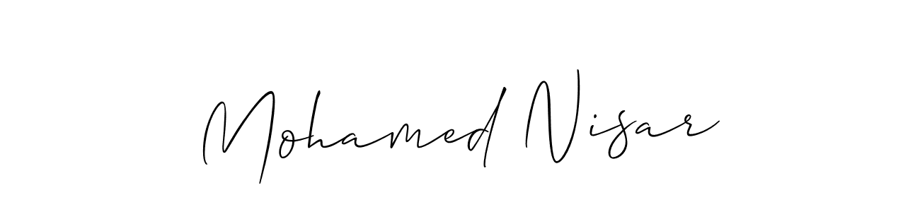 Make a beautiful signature design for name Mohamed Nisar. Use this online signature maker to create a handwritten signature for free. Mohamed Nisar signature style 2 images and pictures png