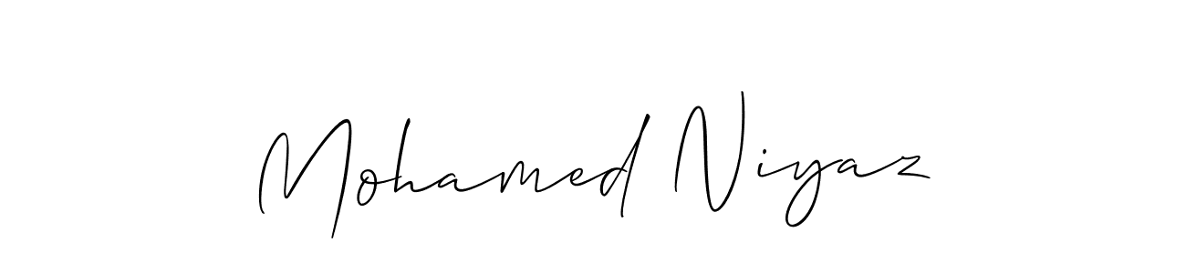 How to make Mohamed Niyaz signature? Allison_Script is a professional autograph style. Create handwritten signature for Mohamed Niyaz name. Mohamed Niyaz signature style 2 images and pictures png