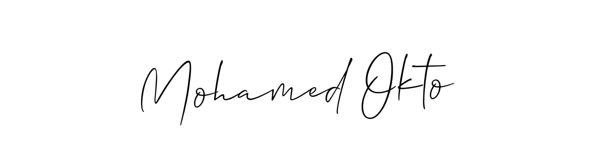 Also we have Mohamed Okto name is the best signature style. Create professional handwritten signature collection using Allison_Script autograph style. Mohamed Okto signature style 2 images and pictures png