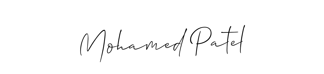 Create a beautiful signature design for name Mohamed Patel. With this signature (Allison_Script) fonts, you can make a handwritten signature for free. Mohamed Patel signature style 2 images and pictures png