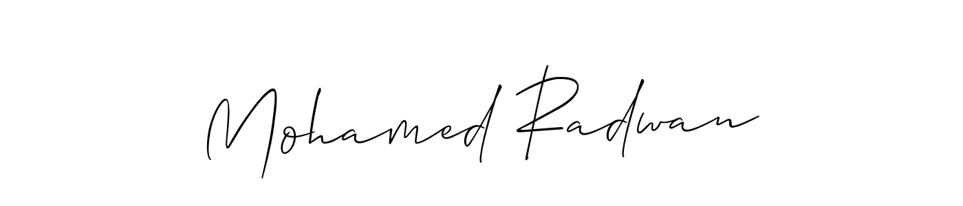 How to make Mohamed Radwan signature? Allison_Script is a professional autograph style. Create handwritten signature for Mohamed Radwan name. Mohamed Radwan signature style 2 images and pictures png