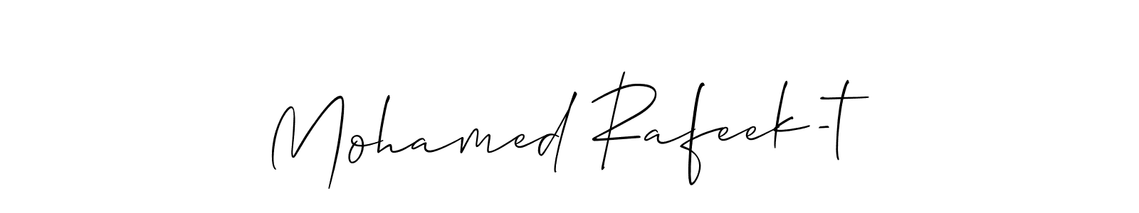 How to make Mohamed Rafeek-t signature? Allison_Script is a professional autograph style. Create handwritten signature for Mohamed Rafeek-t name. Mohamed Rafeek-t signature style 2 images and pictures png