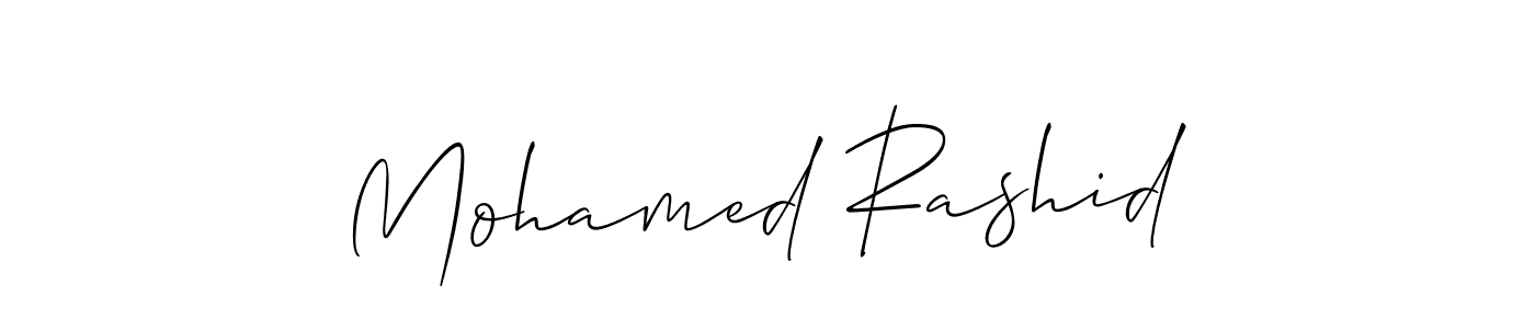 How to make Mohamed Rashid name signature. Use Allison_Script style for creating short signs online. This is the latest handwritten sign. Mohamed Rashid signature style 2 images and pictures png