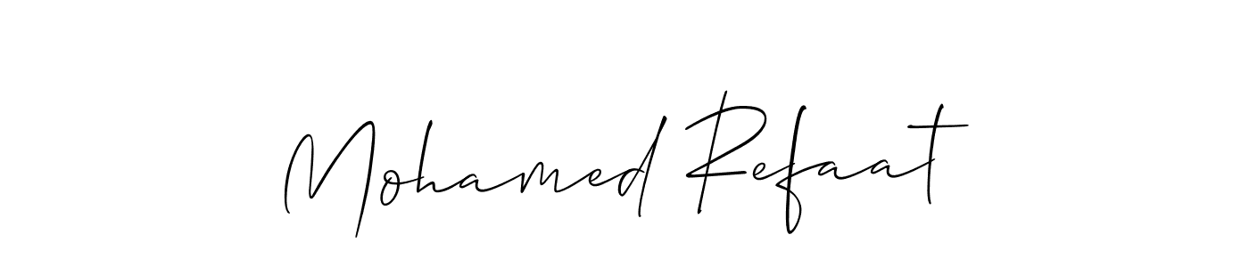 How to make Mohamed Refaat name signature. Use Allison_Script style for creating short signs online. This is the latest handwritten sign. Mohamed Refaat signature style 2 images and pictures png