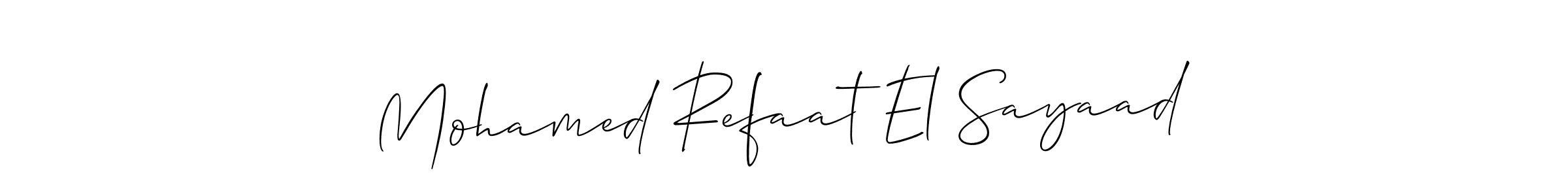 How to Draw Mohamed Refaat El Sayaad signature style? Allison_Script is a latest design signature styles for name Mohamed Refaat El Sayaad. Mohamed Refaat El Sayaad signature style 2 images and pictures png