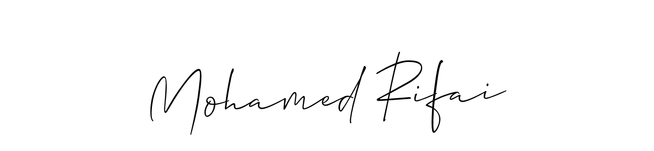 Make a beautiful signature design for name Mohamed Rifai. With this signature (Allison_Script) style, you can create a handwritten signature for free. Mohamed Rifai signature style 2 images and pictures png