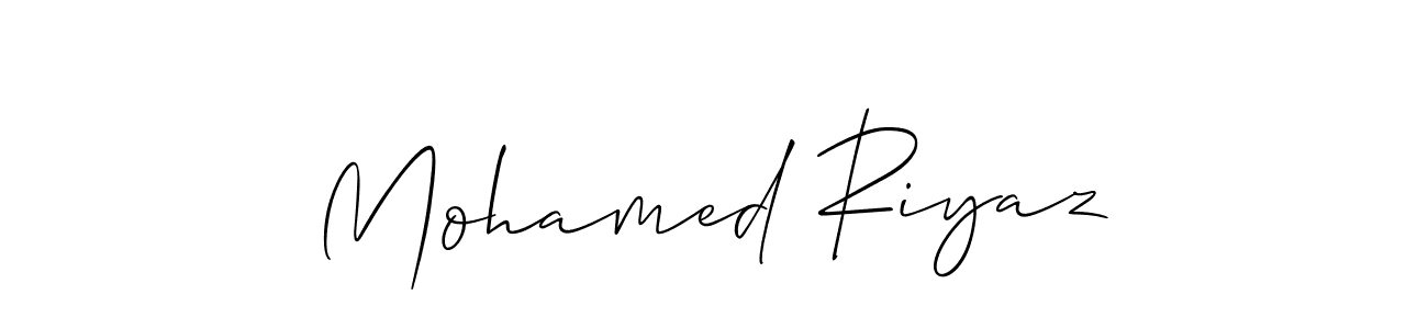 Create a beautiful signature design for name Mohamed Riyaz. With this signature (Allison_Script) fonts, you can make a handwritten signature for free. Mohamed Riyaz signature style 2 images and pictures png
