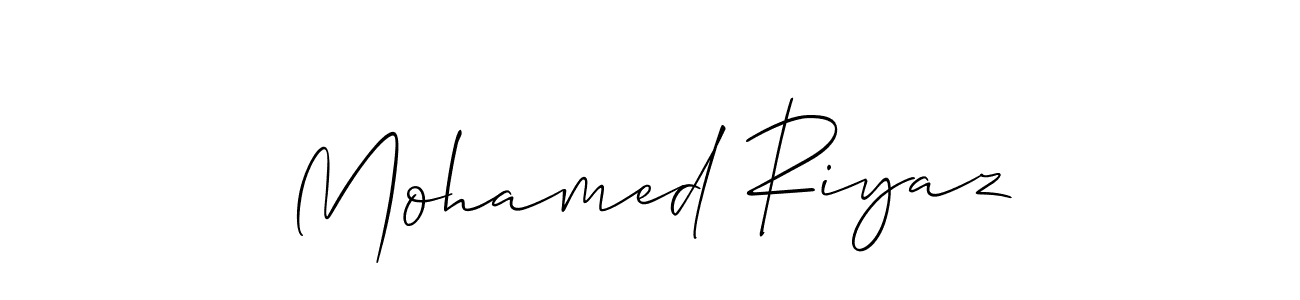 Create a beautiful signature design for name Mohamed Riyaz. With this signature (Allison_Script) fonts, you can make a handwritten signature for free. Mohamed Riyaz signature style 2 images and pictures png