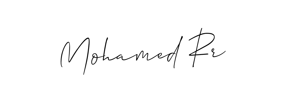 Mohamed Rr stylish signature style. Best Handwritten Sign (Allison_Script) for my name. Handwritten Signature Collection Ideas for my name Mohamed Rr. Mohamed Rr signature style 2 images and pictures png