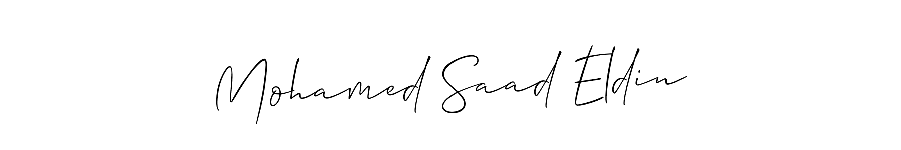 Make a beautiful signature design for name Mohamed Saad Eldin. With this signature (Allison_Script) style, you can create a handwritten signature for free. Mohamed Saad Eldin signature style 2 images and pictures png