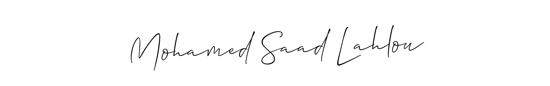 Best and Professional Signature Style for Mohamed Saad Lahlou. Allison_Script Best Signature Style Collection. Mohamed Saad Lahlou signature style 2 images and pictures png
