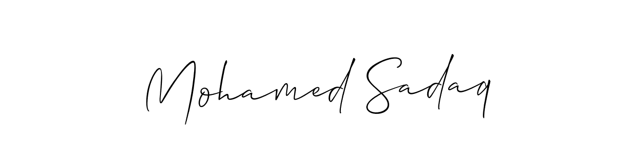 Mohamed Sadaq stylish signature style. Best Handwritten Sign (Allison_Script) for my name. Handwritten Signature Collection Ideas for my name Mohamed Sadaq. Mohamed Sadaq signature style 2 images and pictures png