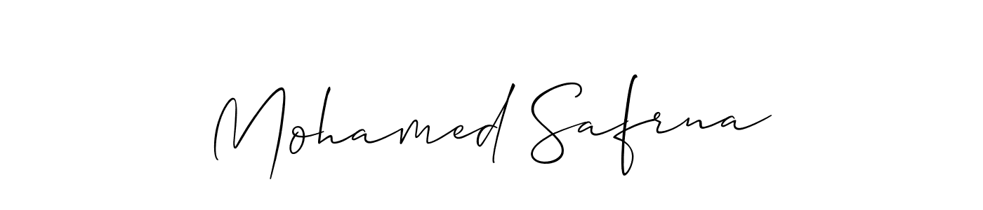 You should practise on your own different ways (Allison_Script) to write your name (Mohamed Safrna) in signature. don't let someone else do it for you. Mohamed Safrna signature style 2 images and pictures png