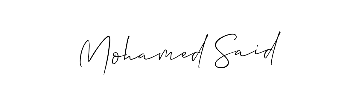 The best way (Allison_Script) to make a short signature is to pick only two or three words in your name. The name Mohamed Said include a total of six letters. For converting this name. Mohamed Said signature style 2 images and pictures png