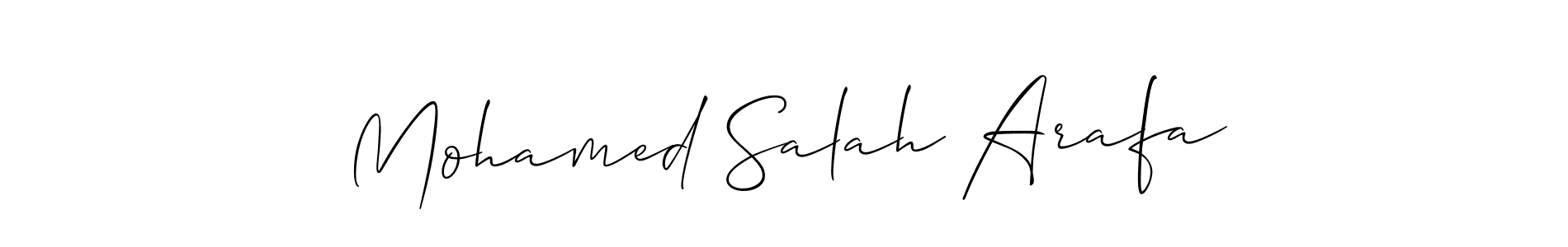 Create a beautiful signature design for name Mohamed Salah Arafa. With this signature (Allison_Script) fonts, you can make a handwritten signature for free. Mohamed Salah Arafa signature style 2 images and pictures png
