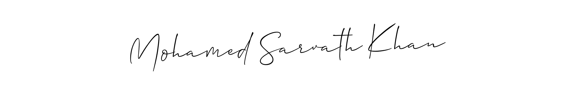 You should practise on your own different ways (Allison_Script) to write your name (Mohamed Sarvath Khan) in signature. don't let someone else do it for you. Mohamed Sarvath Khan signature style 2 images and pictures png