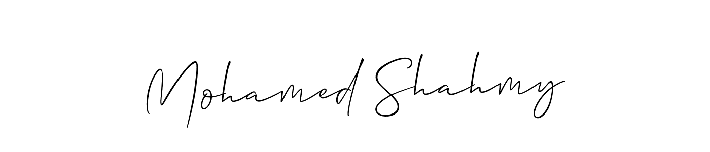 Mohamed Shahmy stylish signature style. Best Handwritten Sign (Allison_Script) for my name. Handwritten Signature Collection Ideas for my name Mohamed Shahmy. Mohamed Shahmy signature style 2 images and pictures png