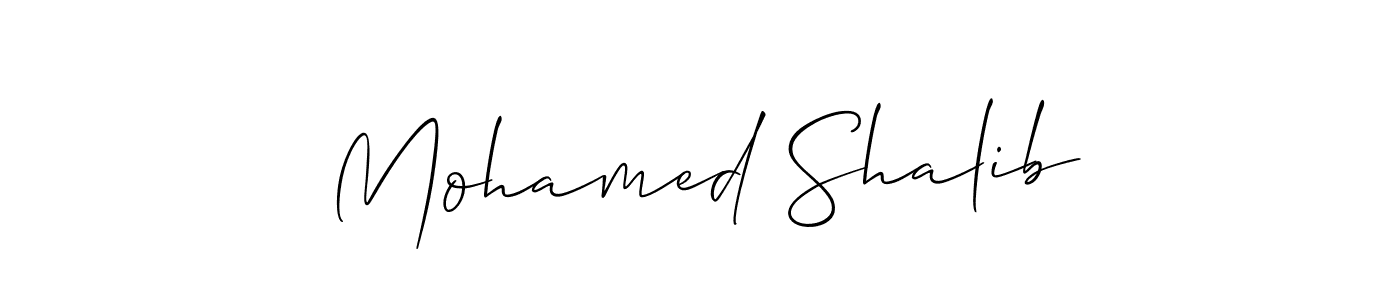 Make a beautiful signature design for name Mohamed Shalib. Use this online signature maker to create a handwritten signature for free. Mohamed Shalib signature style 2 images and pictures png