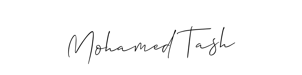 How to make Mohamed Tash signature? Allison_Script is a professional autograph style. Create handwritten signature for Mohamed Tash name. Mohamed Tash signature style 2 images and pictures png