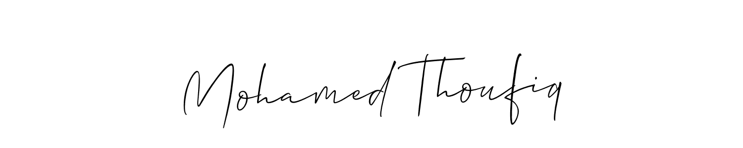 Also we have Mohamed Thoufiq name is the best signature style. Create professional handwritten signature collection using Allison_Script autograph style. Mohamed Thoufiq signature style 2 images and pictures png