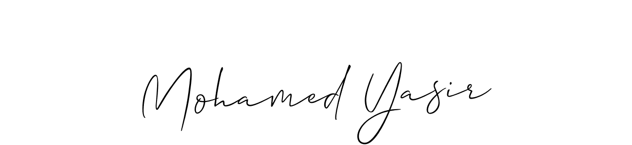 Make a beautiful signature design for name Mohamed Yasir. With this signature (Allison_Script) style, you can create a handwritten signature for free. Mohamed Yasir signature style 2 images and pictures png