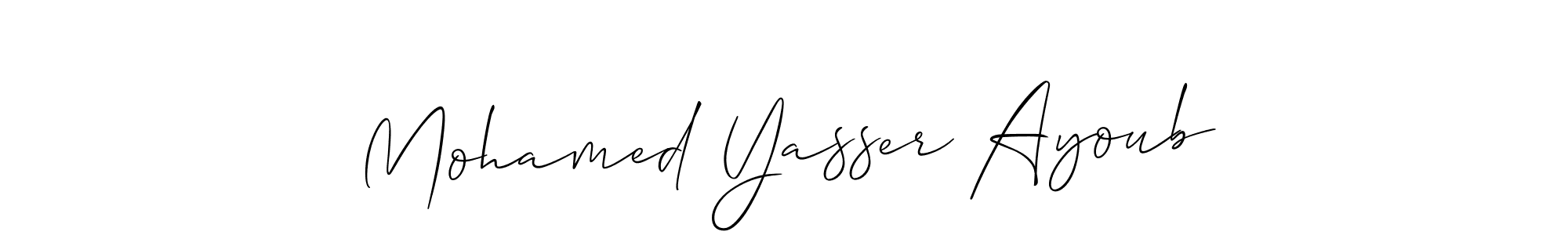 Similarly Allison_Script is the best handwritten signature design. Signature creator online .You can use it as an online autograph creator for name Mohamed Yasser Ayoub. Mohamed Yasser Ayoub signature style 2 images and pictures png