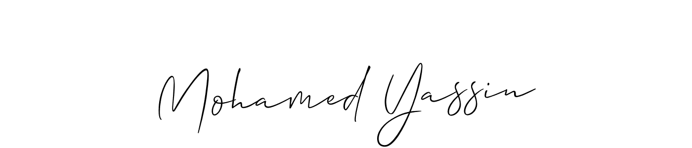 How to make Mohamed Yassin name signature. Use Allison_Script style for creating short signs online. This is the latest handwritten sign. Mohamed Yassin signature style 2 images and pictures png