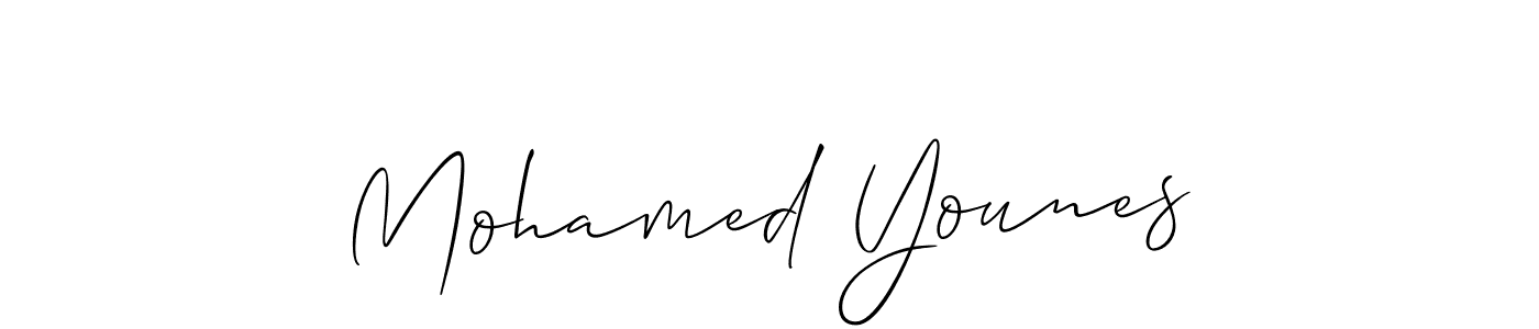 How to make Mohamed Younes name signature. Use Allison_Script style for creating short signs online. This is the latest handwritten sign. Mohamed Younes signature style 2 images and pictures png