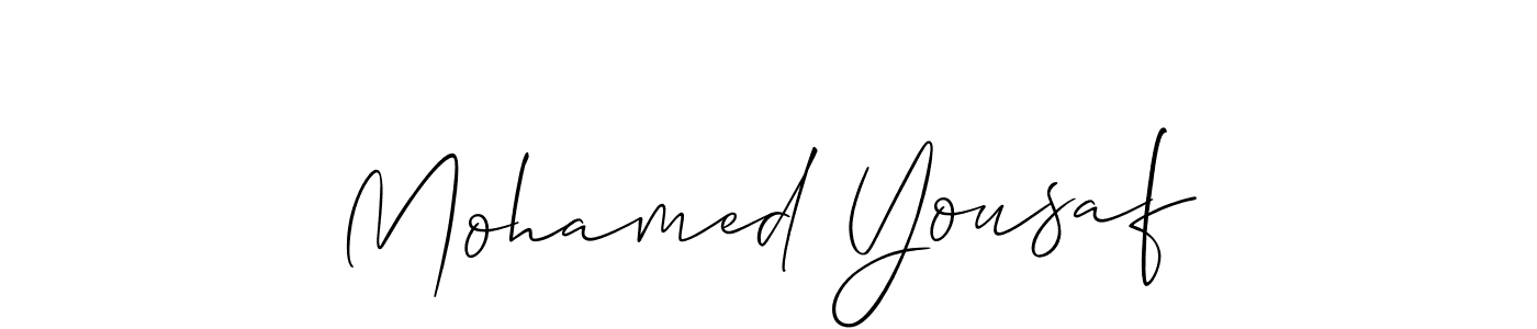 Use a signature maker to create a handwritten signature online. With this signature software, you can design (Allison_Script) your own signature for name Mohamed Yousaf. Mohamed Yousaf signature style 2 images and pictures png