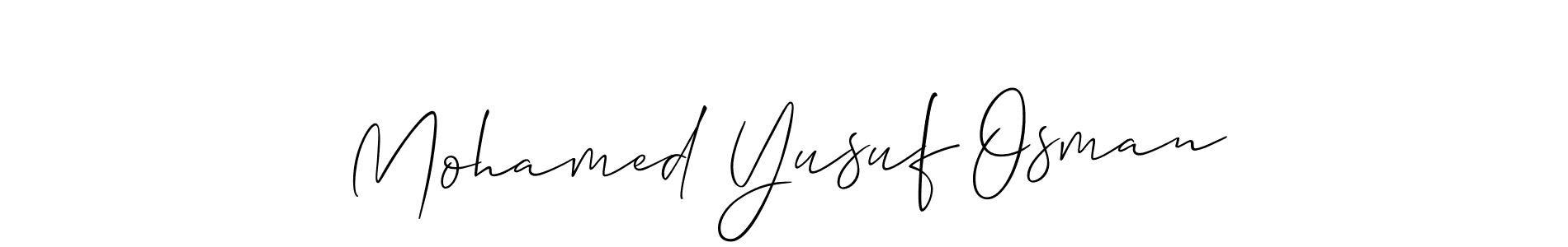 How to Draw Mohamed Yusuf Osman signature style? Allison_Script is a latest design signature styles for name Mohamed Yusuf Osman. Mohamed Yusuf Osman signature style 2 images and pictures png